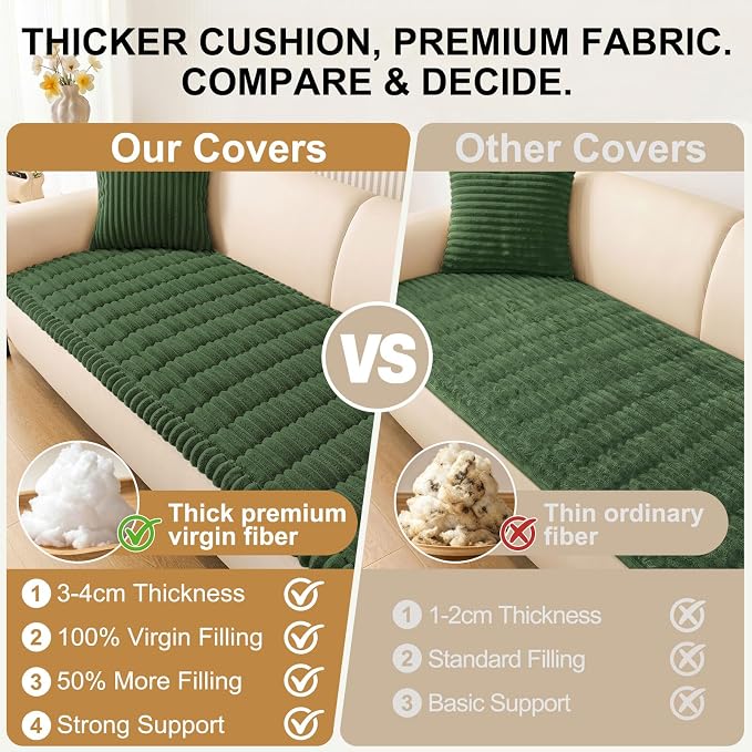 Smiry Couch Cover for Dogs, Non Slip Washable Sofa Protector for Pets | Soft Furniture Cover for Leather & Fabric Couches, Cozy Protect Against Fur, Dirt & Messes, Pet Friendly, 43"x82.7" - Image 4
