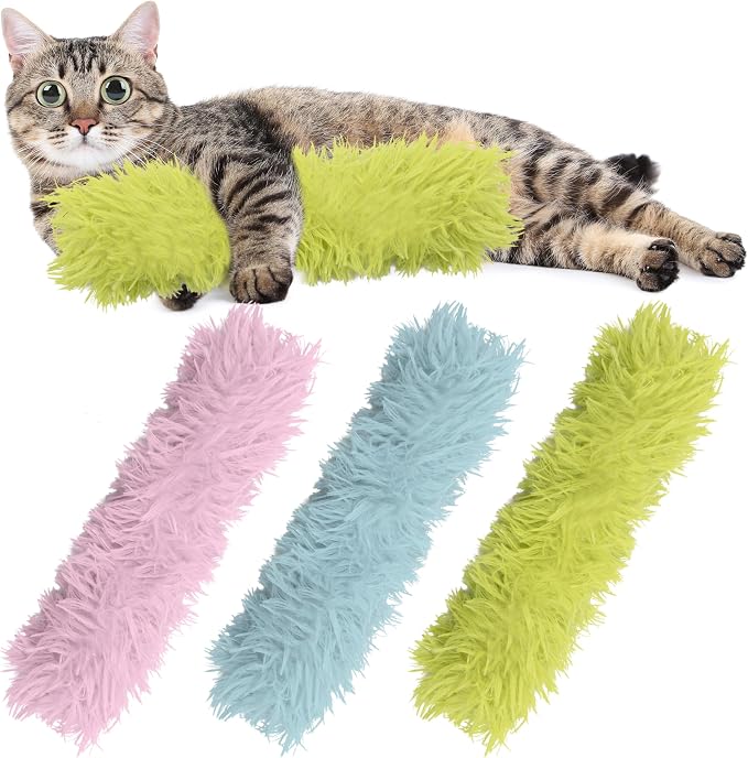 3 Pack Catnip Toys,Soft and Durable Cat Pillows Toys, Funny cat Toy | Rich Color Catnip toy, Cat toys for indoor cats, Indoor Interactive toy, cat kicker toy, Companion Toys for Cats (Green Set) by MAIIU