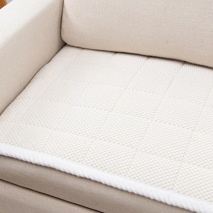 Pet Couch Covers,Couch Cover for Dogs Washable,Anti Slip Dog Sofa Covers Couch Protector Sofa Mat,Seat Cover,Dog Mat,Pet Pad for Furniture 1 Piece (White, 21''x21''/Square) - Image 5