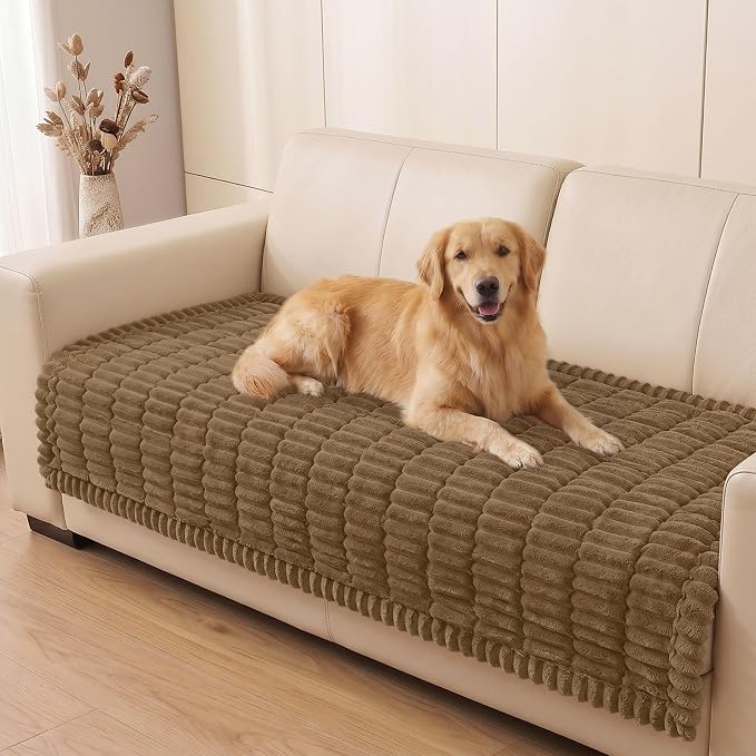Smiry Couch Cover for Dogs, Non Slip Washable Sofa Protector for Pets | Soft Furniture Cover for Leather & Fabric Couches, Cozy Protect Against Fur, Dirt & Messes, Pet Friendly, 35.4"x88" by Smiry