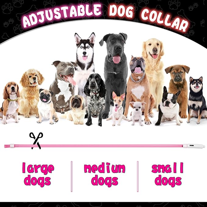 Frienda 4 Pcs LED Dog Collars, USB Rechargeable, Classic Style, 2 Colors | Dog Necklace Collars, Doggy Light Collar for Night Walking, Adjustable Safety Lamp Pet Collars for Large Medium Small Puppy - Image 7