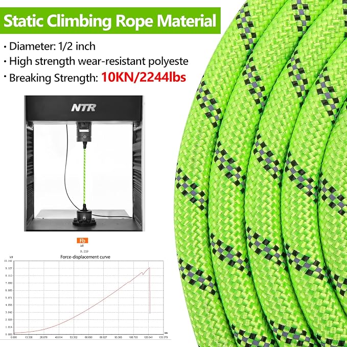 NTR 50FT Dog Long Leash with Swivel Lockable Hook and Comfortable Padded Handle, Dog Training Leash for Walking, Hunting, Camping, Backyard for Small Medium and Large Dogs Green - Image 2