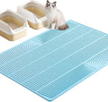 TRZZ XXL Cat Litter Mat, Large Silicone Waterproof Mat, Blue | Non-Slip, Easy to Clean, Cat Litter Trapping Mat, Kitty Litter Catcher, Scatter Control, for Floor by TRZZ