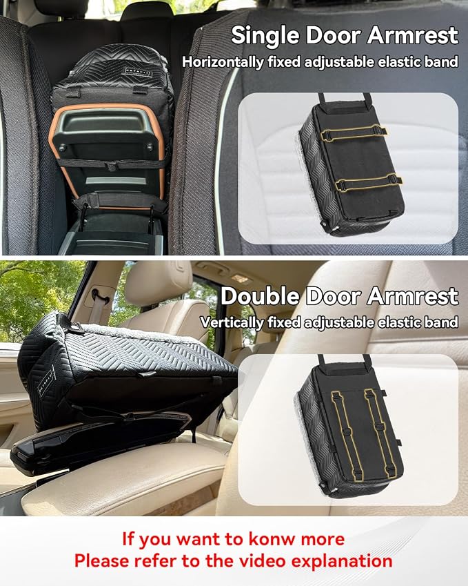 PETSFIT Dog Console Car Seat with Dual Adjustable Seat-Rail Anchor Hooks | Anti-Collapse Leather Armrest Booster Carseat with Safety Tether, Washable Cushion, Soft Pillow for Pets Under 8 lbs, Black - Image 4