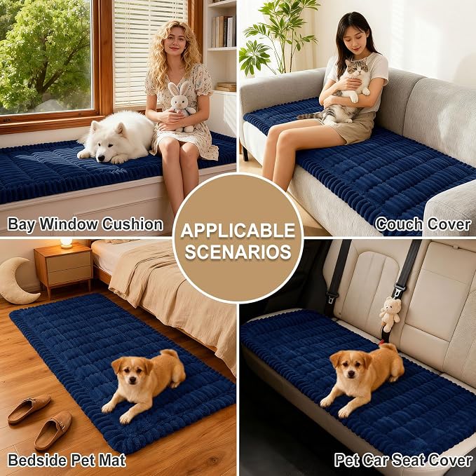 hyha Couch Cover for Dogs, Washable Non Slip Plush Flannel Sofa Protector | Thick Flannel, Anti-Slip Backing, Pet Hair & Scratch Protection, Fits Sofa & Loveseat (27.6" x 82.7") - Image 4