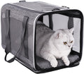 Soft Pet Carrier Bag for Cats and Puppy Under 20 lbs. Sturdy, Safe, Comfortable and Lightweight | 5+ Years & Still Perfect. Top Opening, Quik-in. Zip-to-Lock. Anti-Collapse by petisfam