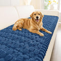 Smiry Non Slip Couch Covers for Dogs, Scratch Resistant Pet Sofa Protector | Machine Washable Soft Fuzzy Thick Furniture Cover for Sofa Loveseat Sectional Large Dogs, Navy, 27.6" x 82.7" by Smiry