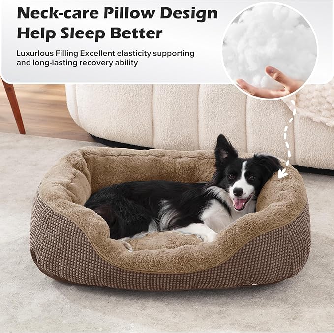 Small Dog Bed Orthopedic Warming Soft Calming Sleeping Durable with Anti-Slip Bottom - Image 3