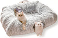 XxingSheep 4-Cave Plush XL Cat Tunnel Bed Indoor Cats Peekaboo Toy Mat Grey | Designed with multiple entrances that allow cats to play, chase and move comfortably through the tunnel by XxingSheep