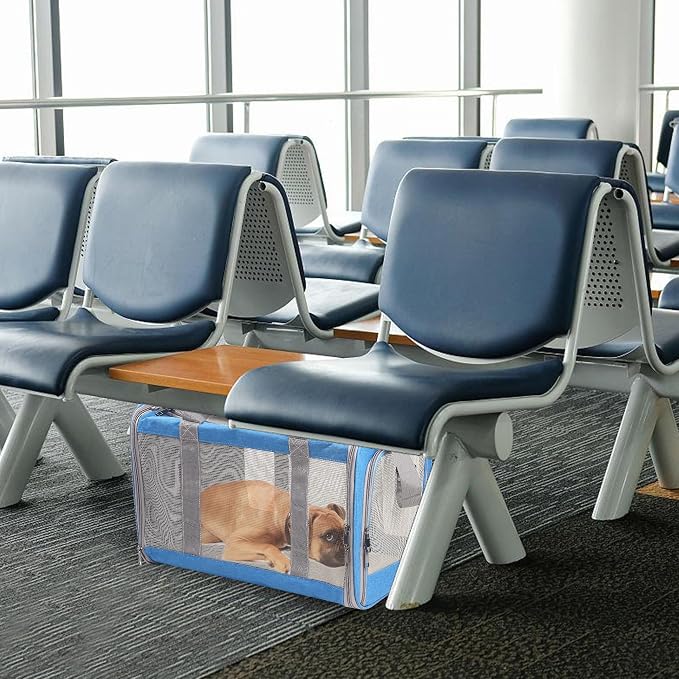 ATVobi Portable Cat Carrier for Small to Large Cats - Soft, Airline Approved, Blue - Image 2