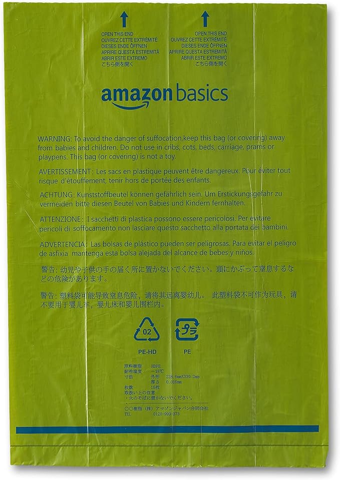 Amazon Basics Premium Leak Proof Dog Poop Bags with Dispenser and Leash Clip, Talcum Powder Scented, 13" x 9", 540 Count (36 Rolls of 15) - Image 4