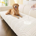 Smiry Waterproof Couch Covers for Dogs Washable, Non Slip Pet Sofa Cover | Plush Scratch Resistant Flannel Furniture Protector for Dogs, White, 36" x 47" by Smiry