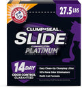 ARM & HAMMER Slide Platinum Easy Clean-Up Clumping Cat Litter, 27.5 Lbs | 24/7 Odor Control, Triple-Action Freshness, Non-Stick, Low Tracking, Multi-Cat Formula, Scented by ARMHAMMER