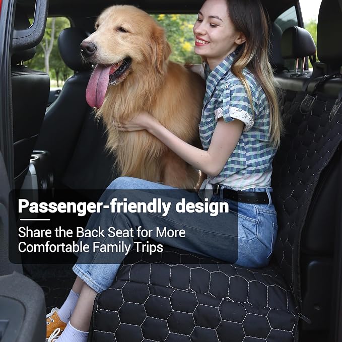 Meginc Dog Car Seat Cover for Trucks, Dog Seat Cover for Back Seat Protector F150 Ram 1500, Waterproof Dog Hammock for Truck with Mesh Window Heavy Duty Seat Cover for F-Series/GMC Sierra/Silverado - Image 2