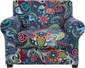 hyha Stretch Couch Covers, Chair/Sofa Covers, Armchair Slipcover for Dogs | Floral Pattern, Printed, 2 Pieces, Separate Couch Cushion Slipcover, Soft Chair Cover with Elastic Bottom for Pets (Armchair) by hyha
