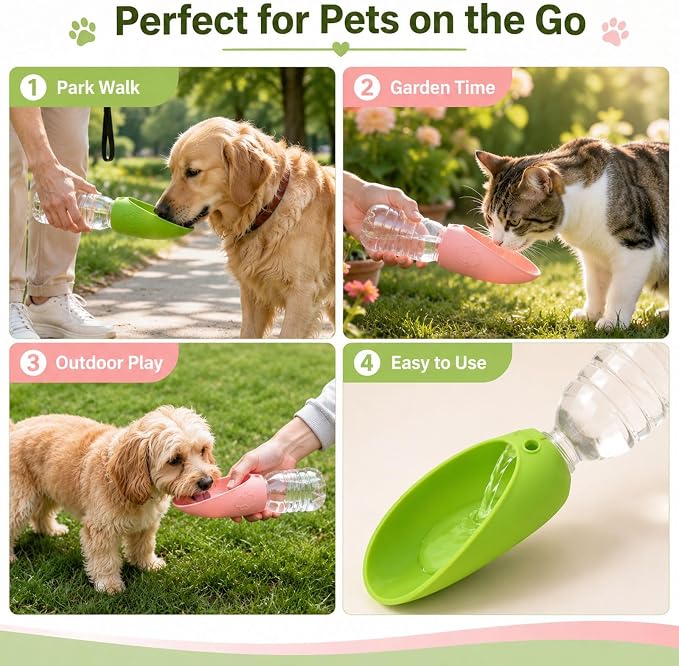 4 PC Water Bottle Attachment for Dogs, Dog Drinking Bottle, Outdoor Pet Water Dispenser for Walking Hiking Travel, Compact Storage Solution for Pet Owners - Image 7