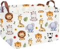 Rectangular Kids Storage Bins,Baby Baskets Organizer.Waterproof PE Coating Cute Basket with Handles.Woodland Nursery Decor,Toys Box,Books Basket, (Cute Animal) by Sanjiaofen