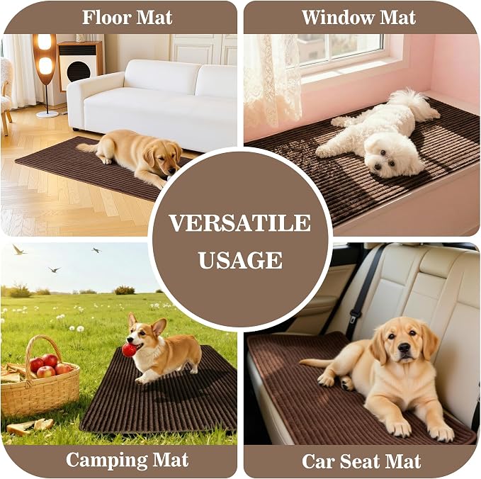 MYSKY HOME 100% Waterproof Couch Cover, Couch Covers for Sectional Sofa, Sofa Covers Washable Love Seat Couch Cover, Pet Couch Covers for 2 Cushion Sofa, Non Slip Dog Bed Cover, Chocolate, 35"x63" - Image 6