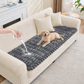 Waterproof Dog Couch Cover, Non Slip Pet Sofa Protector, Thick Fuzzy Couch Cover for Dogs, Machine Washable Furniture Protector, Scratch Resistant Pet Couch Mat(Dark Gray, 28" x 71"/70 x 180cm) by Taque