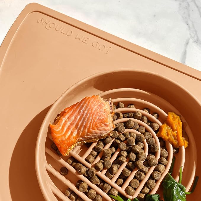 Should We Go? Slow Feeder Dog Bowls - Medium Size Silicone Slow Eating Dog Bowl for Puppies & Dogs with Suction Cup -Dishwasher-Safe,Lick Mat Design,Reduces Gulping,for All Breeds,6”x1.25”-Terracotta - Image 5