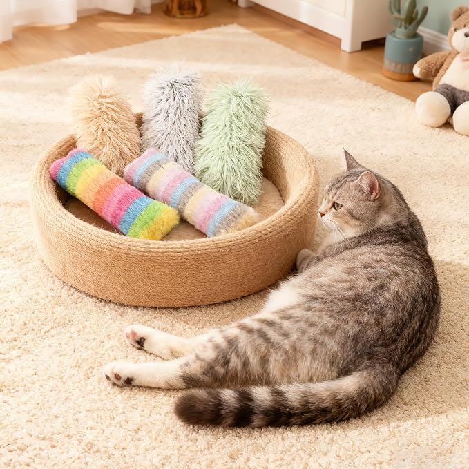 Cat Toys Pillows 6Pcs Catnip Kicker Toys for Cats Promotes Kitty Exercise - Image 10