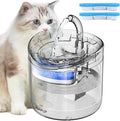 HAPUP Cat Water Fountain Animal Water Dispenser 61OZ/1.8L Automatic Pet Drinking Fountain Clear Upgrade with 2 Filter Replacement 1 Adjustable Silent 1 Water Pump for Cats Kitty Indoor by HAPUP