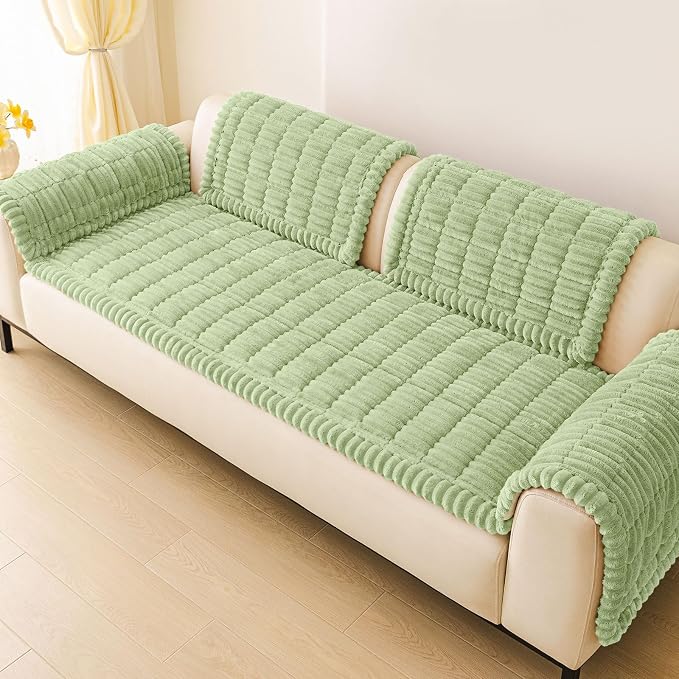 hyha Couch Cover for Dogs, Washable Non Slip Plush Flannel Sofa Protector | Thick Flannel, Anti-Slip Backing, Pet Hair & Scratch Protection, Fits Sofa & Loveseat (27.6" x 88") - Image 9
