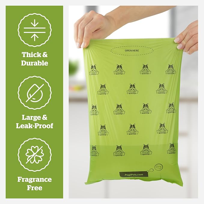 Pogi's Dog Poop Bag Holder & Dispenser, Unscented, Carabiner (15 Bags) | Fits standard refill rolls, clips to any leash, lightweight for daily walks - Image 5