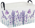 Sanjiaofeng Rectangular Kids Basket Flower Storage Bins,Girls Storage Basket with Handles.Clothers,Books,Kid's Gifts Bins. (lavender) by Sanjiaofen
