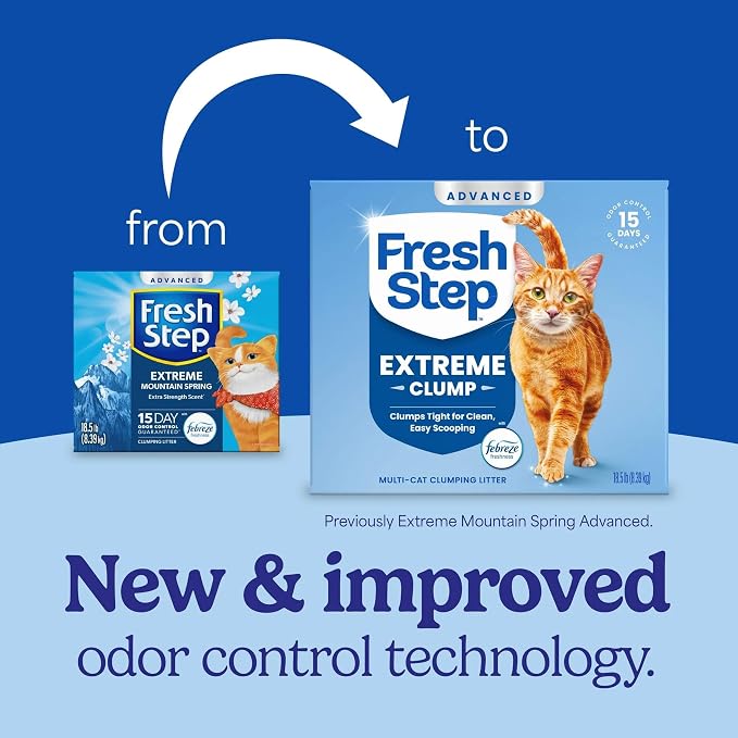 Fresh Step Advanced Extreme Clump Multi Cat Clumping Litter, 18.5 lb., 2 Pk | Forms Tight Clumps, Easy To Scoop, Scented, Ammonia Block Technology, Low Dust, Compatible with Most Auto Litter Boxes - Image 2