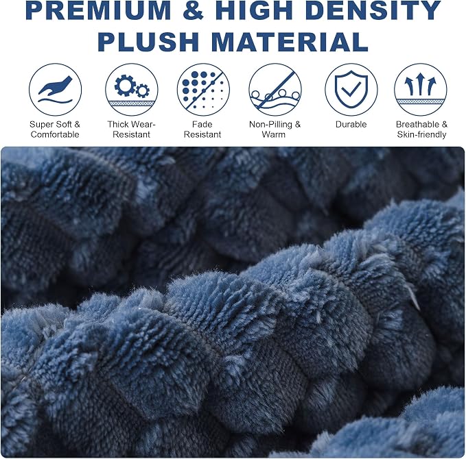 OTOB Couch Cover for Dogs Washable Non Slip Pet Couch Covers Sofa Protector | Blue, 27.6" x 59.1", Fuzzy Soft Plush, Pet Friendly, All Seasons, Breathable, Modern, Wear-Resistant, Loveseat Covers - Image 3
