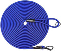 Long Dog Leash, 10ft 30ft 50 feet Heavy Duty Dog Training Leash, Aviation Aluminum Auto Locking Carabiner, Nylon Rope Long Line Check Cord Recall Lead for Yard,Playing,Camping,Blue,10FT by MORXIL