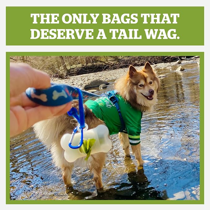 Pogi's Dog Poop Bag Holder & Dispenser, Unscented, Carabiner (15 Bags) | Fits standard refill rolls, clips to any leash, lightweight for daily walks - Image 2