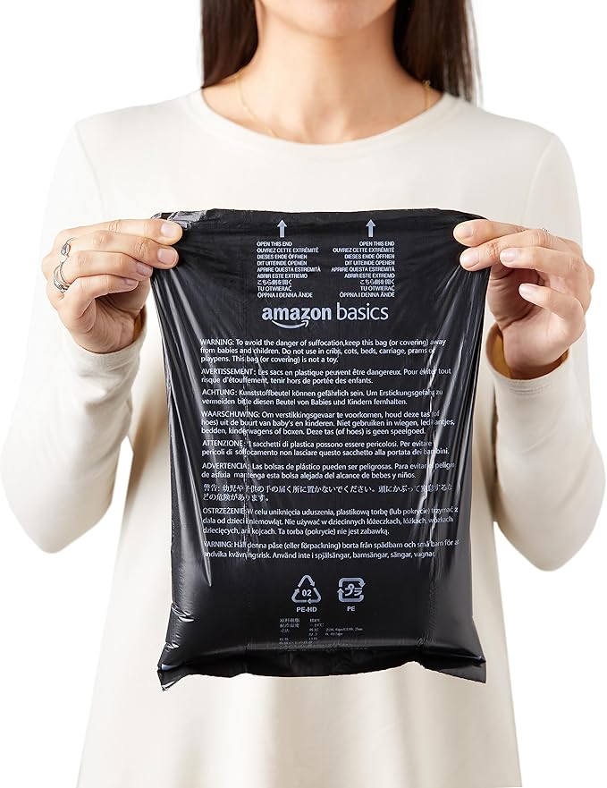 Amazon Basics Dog Poop Leak Proof Bags with Dispenser and Leash Clip, Unscented, 13" x 9", 600 Count - Image 3