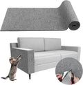 LSGCQ Cat Scratch Mat Self Adhesive Cat Scratch Furniture Protector | Self Adhesive Cat Scratching Mat Replacement for Cat Tree Post Couch Wall Furniture Protector (78.7" x 15.8", Light Gray) by LSGCQ