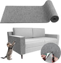 LSGCQ Cat Scratch Mat Self Adhesive Cat Scratch Furniture Protector | Self Adhesive Cat Scratching Mat Replacement for Cat Tree Post Couch Wall Furniture Protector (118" x 15.8", Light Gray) by LSGCQ