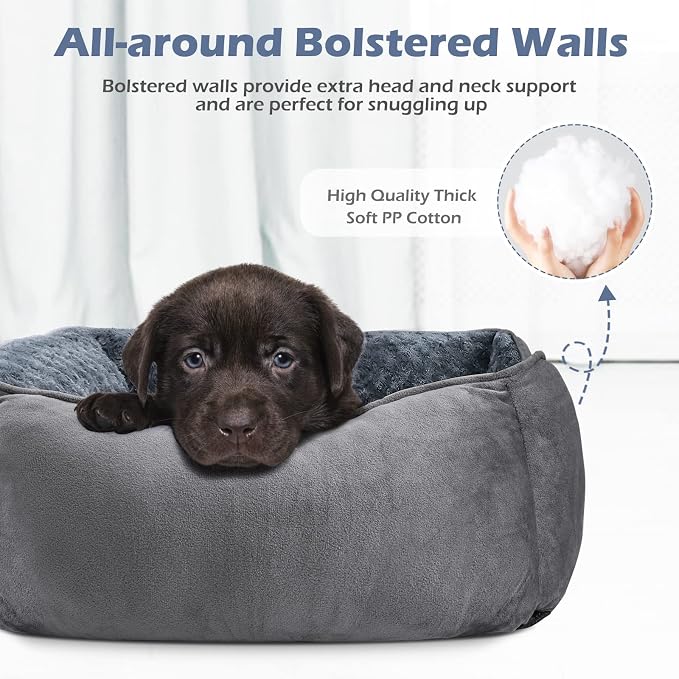 XX-Large Dog Bed for Large Medium Small Dogs, Rectangle Washable Dog Bed, Orthopedic Dog Bed, Soft Calming Sleeping Puppy Bed Durable Pet Cuddler with Anti-Slip Bottom XXL(42"x30"x10") - Image 2