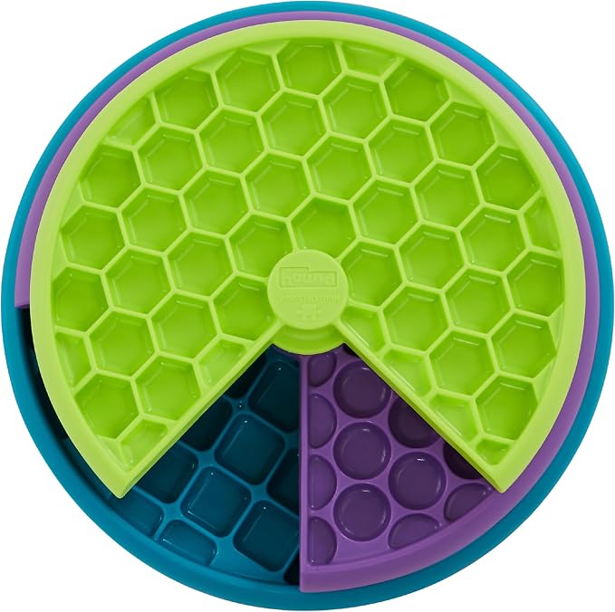 Outward Hound Nina Ottosson Lickin’ Layers 3-in-1 Dog Toy Treat Puzzle, 10" | Level 2 Intermediate, Interactive Slow Feeder, Lick Mat, Puzzle, Holds 2 Cups Food, Non-Slip Base, Enrichment, Dogs & Puppies by OutwardHound