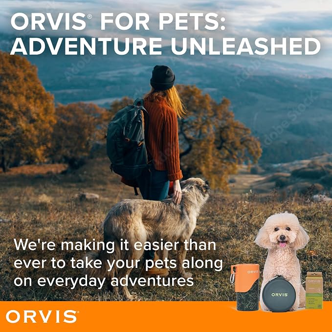 Orvis Pet Travel Collapsible Feeder with Food + Water Dish, 2-in-1, BPA Free, Food-Grade Silicone | Space-Saving Pet Travel Bowls, Nonslip Bottom + Carabiner Clip - Image 6