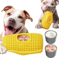 Dog Frozen Treat Toy to Keep Them Busy - Dog Chew Toy for Medium/Large Dogs | Heavy Duty Indestructible Toy for Aggressive Chewer,Interactive Fillable Lick Toy-Food Grade-Easy Clean-Reduce Anxiety-Yellow by Mankoda