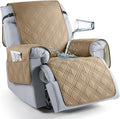 TAOCOCO Waterproof Recliner Chair Covers 30 Inch Wide, Oversized Recliner Covers for Recliner Chair with Pocket, Recliner Slipcovers with Straps Furniture Protector for Kids Pets (30'', Camel) by TAOCOCO