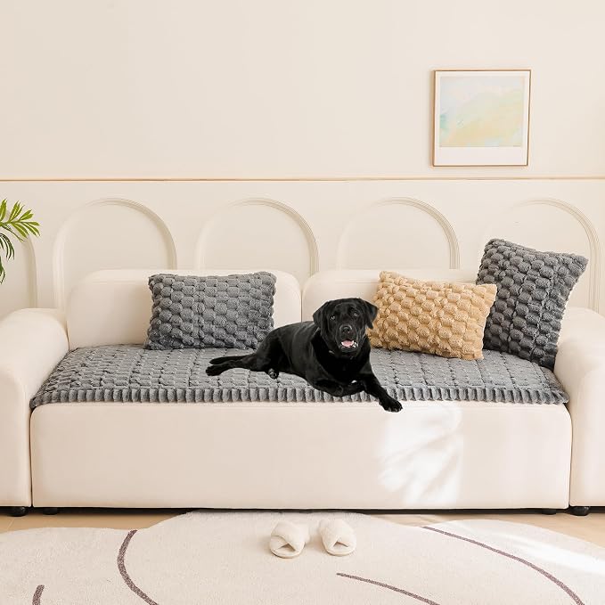 Pet Couch Cover Washable Sofa Protector Covers for Dogs Non Slip Dog Mat | Thick Flannel & Anti-Slip Backing, Protects Furniture from Pet Hair, Dirt and Messes, Fits Leather & Fabric Sofa and Loveseat - Image 2