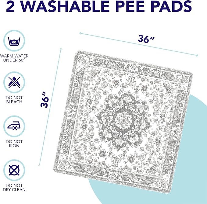 PUPIBOO Washable Pee Pads for Dogs and Cats - Super Absorbent Reusable Puppy Training Pads - 100% Waterproof, Leak-Proof & Non-Slip Whelping Pads for Pet Housebreaking - Image 4