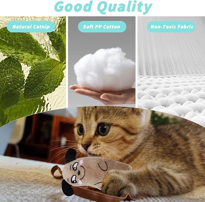 MMaiiu 5pcs Catnip Toys, Funny cat Toy, bite Resistant cat Toys | Indoor Cartoon cat Toys for cat,cat chew Toys - Image 3