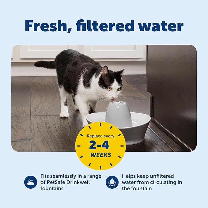 PetSafe Drinkwell Pet Fountain Replacement Carbon Filters, 12 Filters | Certified Fit for Drinkwell Fountains, 50% More Carbon Than Generic Brands, 2-4 Weeks Filtration per Filter - Image 3