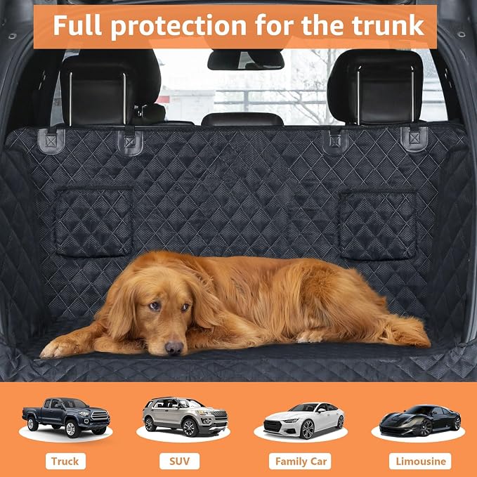 PETICON SUV Cargo Liner for Dogs, Trunk Cover with Bumper Flap Protector | Waterproof Pet Cargo Cover with Side Flaps, Dog Car Seat Cover with Non-Slip Mat, Prevents Scratches, Pet Hair, Mud, and Dirt - Image 6