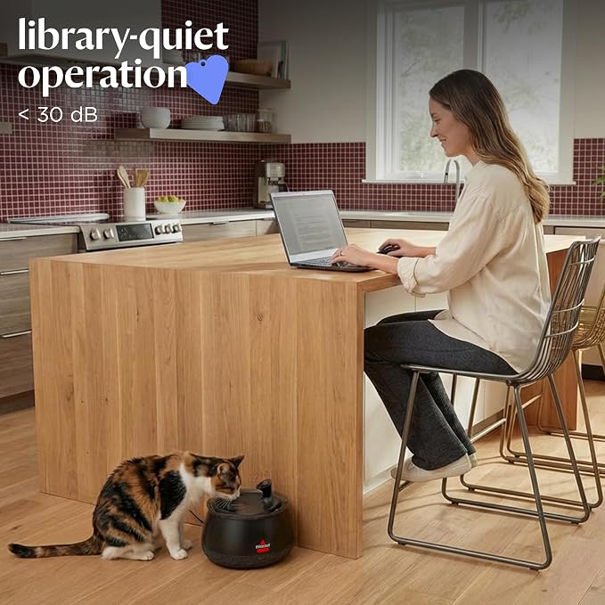 BISSELL HydrateWell Cat Water Fountain, 91oz, 4408 | Wireless pump; SlimeShield technology; 5-layer filtration; ultra-quiet operation; automatic dispensing - Image 7