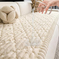 100% Waterproof Fuzzy Couch Cover for Dogs, Washable Non-Slip Pet Couch Covers for Sofa, Soft Thick Furniture Protector Sofa Slipcover Mat for Dogs (Beige, 27.5" x 59") by LavishCover