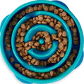 Outward Hound Fun Feeder Slo Bowl – Medium 2‑Cup Capacity, Slow Feeding, Small to Medium Dogs & Cats, Non-Slip, Turquoise, Drop Pattern | Slows Fast Eaters, Can Aid Digestion, Holds 2 Cups Dry or Wet Food, Non-Slip, Easy Clean, No BPA, Small to Medium ... by OutwardHound
