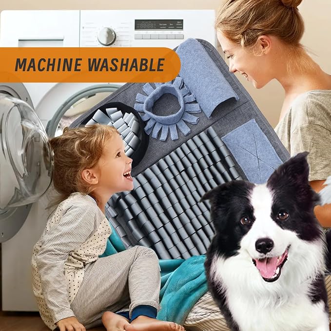 Dog Sniffing Mat, Interactive Dog Puzzle Toy, Stress Relief, Enriches Feeding Games The Sniffing mat Helps Slow Down Eating Speed and Keeps Dogs Busy - Image 7